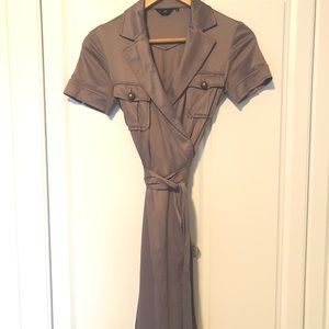 Timeless safari style wrap dress. Effortless chic!